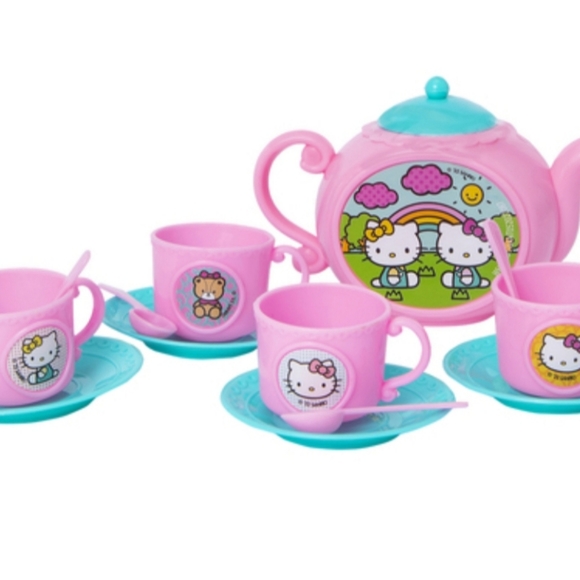 Hello Kitty Pink Character Tea Party 13 Piece Set New - Picture 5 of 6
